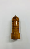 Antique wooden treen lighthouse needle case