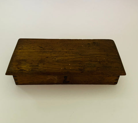Antique gold weighing scales in original oak box