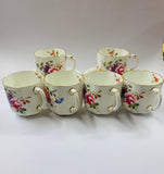 Set 6 Royal Crown Derby posies coffee cups and saucers