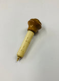 Unique vegetable ivory or Tagua nut and bone needle case