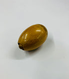 Antique wooden treen needle case and thread holder egg shape