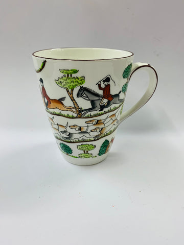 Crown Staffordshire Hunting Scene mug