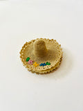 Miniature Novelty Sunhat Sewing Kit with flowers on brim