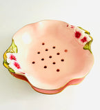 Royal Winton Petunia Salad Bowl and Strainer