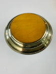 Art deco silver plated and wooden chopping board