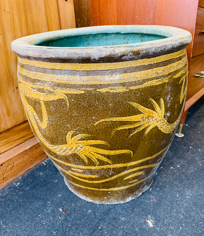 Large Chinese dragon pot planter