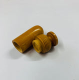 Antique wooden treen needle case