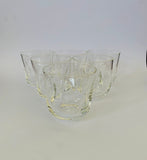 Set of 6 pinched glass whisky tumblers