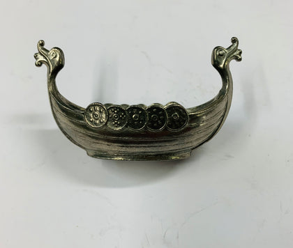 Pewter Viking long ship