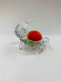Art glass rabbit pin cushion