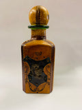 Italian leather covered glass decanter