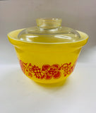 Vintage Pyrex Friendship pattern casserole dish