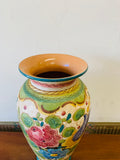 Vintage Italian hand painted pottery vase