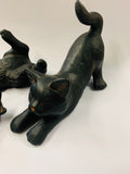 Set of 3 large ceramic playful kittens