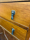 Art Deco solid oak cabinet