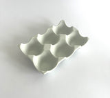 White Ceramic Six Egg Holder