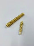 Antique ornate carved bone needle case