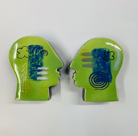 Pair of retro Brendon Adams NZ salt and pepper shakers