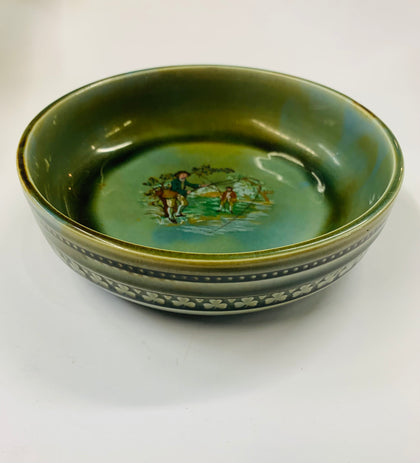 Large Wade breakfast bowl with a fishing scene