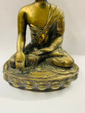 Heavy brass Shakyamuni Buddha figure