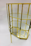 Vintage brass and glass jewellery display case
