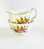 Aynsley Milk and Sugar no: 2383 with Wild Flowers