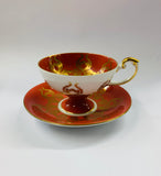 Aynsley orchard fruit pedestal cup and saucer
