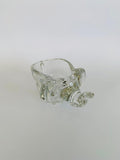 Glass Medium Size Elephant with Trunk Up Dish