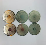 Set of 6 silver plated coasters