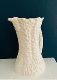 Rare white Sylvac hollyhock large jug