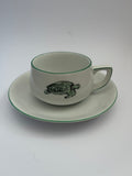 German Lacroix Cup and Saucer with Turtle