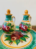 5 piece Avallone Vietri Italian condiment set