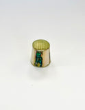 Metal Thimble inset with Mother of Pearl and Paua