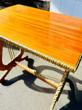 Harp Style Coffee Table with Guilded edges