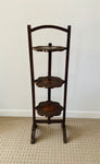 Victorian carved wooden high tea stand