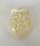 Crown Lynn Basket wall vase with a Flower