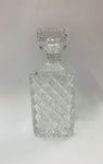 Heavy square crystal whisky decanter