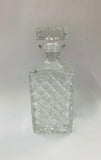 Heavy square crystal whisky decanter