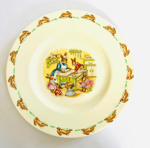 Bunnykins Baking Bunny Plate