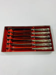 Set of 6 Kings pattern silver plated dinner knives