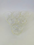 Set of 6 pinched glass whisky tumblers