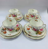 Set 4 Royal Crown Derby Posies Trios