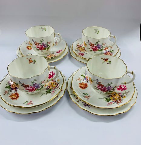 Set 4 Royal Crown Derby Posies Trios