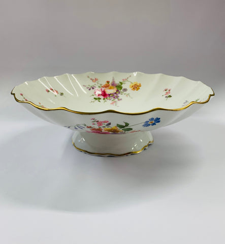 Large Royal Crown Derby Posies footed compote bowl