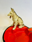 Happy Dog Porcelain Ashtray