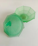 Uranium green glass jewellery box