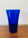 Large cobalt blue glass vase