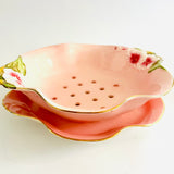 Royal Winton Petunia Salad Bowl and Strainer