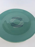 Crown Lynn Reflections Set of Four Teal Dinner Plate
