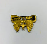 Antique enamel butterfly brooch
